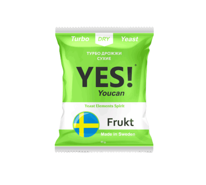 Спиртовые турбо дрожжи YES YouCan "Frukt", 45 гр.